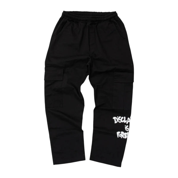 Pantaloni Uomo Disclaimer - Pantalone Uomo In Gabardine - Nero
