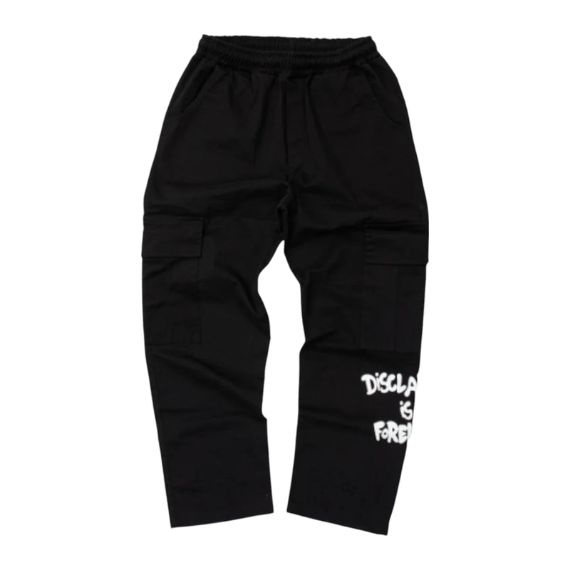 Pantaloni Uomo Disclaimer - Pantalone Uomo In Gabardine - Nero
