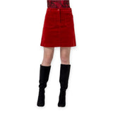 Gonne casual Donna Surkana - Minigonna tasche a toppa - Rosso