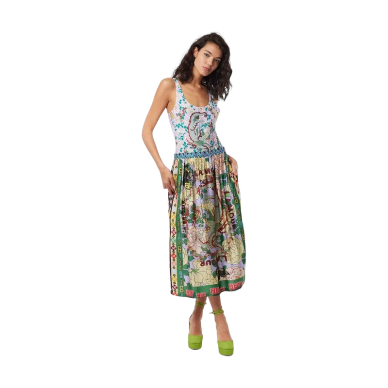 Gonne casual Donna Me369 - Vanessa Printed Midi Skirt - Multicolore