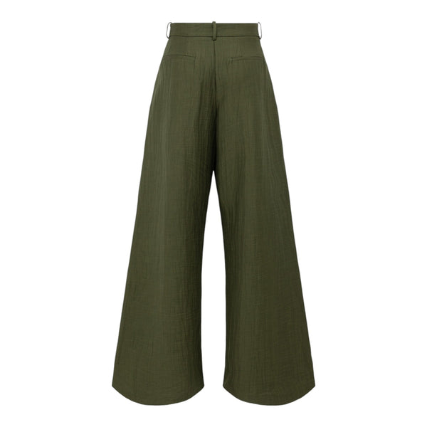Pantaloni Donna Alpha Studio - Panta Wide Leg Tailoring - Verde militare