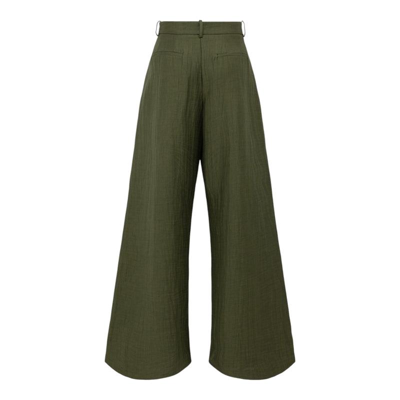 Pantaloni Donna Alpha Studio - Panta Wide Leg Tailoring - Verde militare