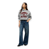 Felpe senza cappuccio Donna Tommy Hilfiger - Varsity Flock Rlxd Swt - Grigio