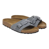 Sandali Donna Birkenstock - Oita Braided basalt gray, Suede Leather - Grigio