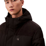 Giubbini Uomo Calvin Klein - Ls Corduroy Mixed Media Puffer J - Nero
