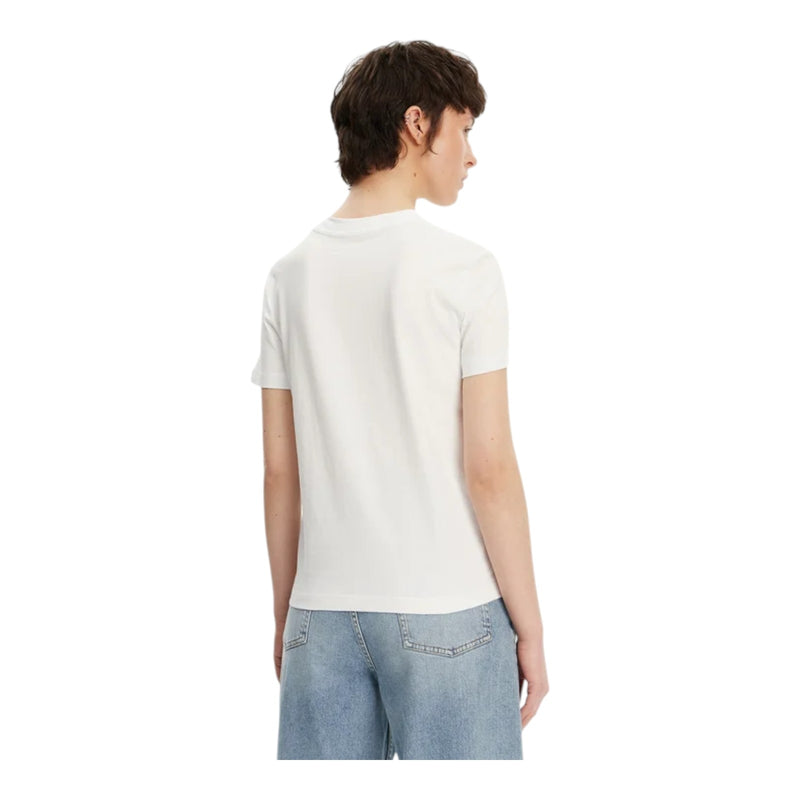 T-shirt Donna Calvin Klein - Shadow Graphic Regular Tee - Bianco