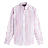 Camicie casual Uomo Tommy Hilfiger - Pigment Dyed Li Solid Rf Shirt - Rosa