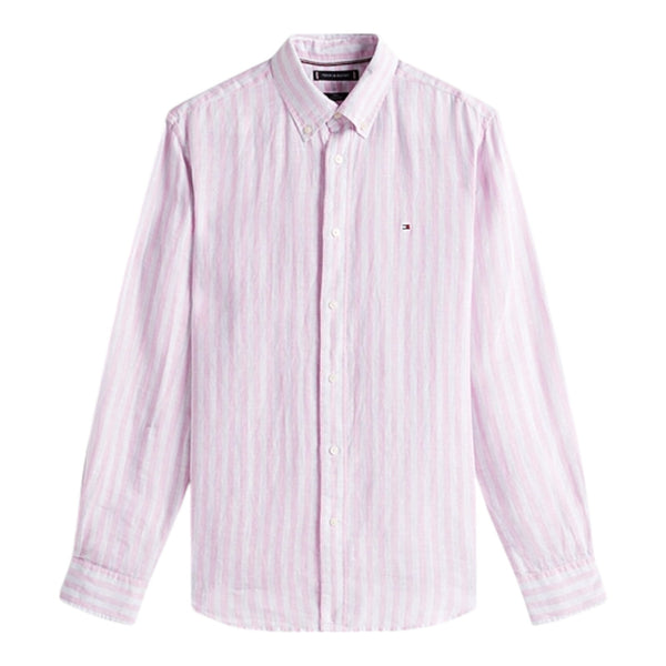 Camicie casual Uomo Tommy Hilfiger - Pigment Dyed Li Solid Rf Shirt - Rosa