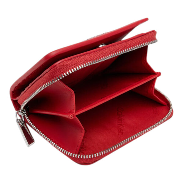 Portafogli Donna Calvin Klein - Ck Must Medium Zip Around - Rosso