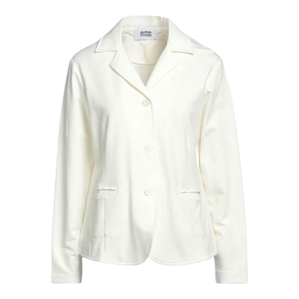Giacche Donna Alpha Studio - Giacca M/L Felpa Apparel-Ad25 - Avorio
