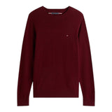 Maglie a manica lunga Uomo Tommy Hilfiger - Lambswool Crew Neck - Bordeaux