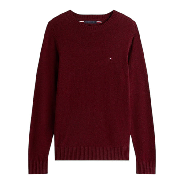 Maglie a manica lunga Uomo Tommy Hilfiger - Lambswool Crew Neck - Bordeaux