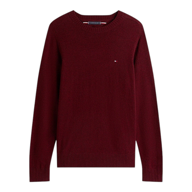 Maglie a manica lunga Uomo Tommy Hilfiger - Lambswool Crew Neck - Bordeaux