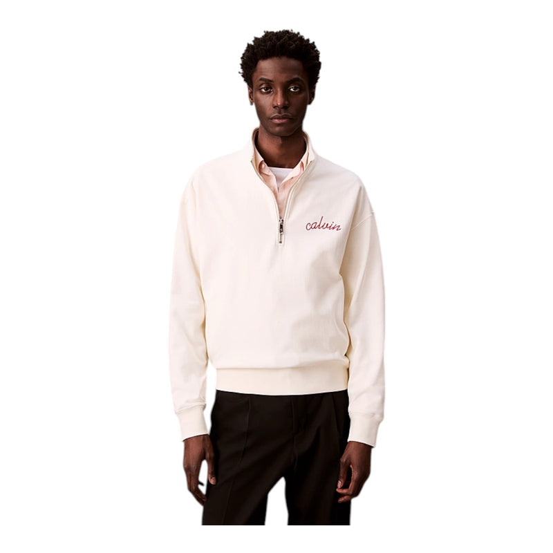 Felpe senza cappuccio Uomo Calvin Klein - Prmm Trry Chn Sttch - Panna