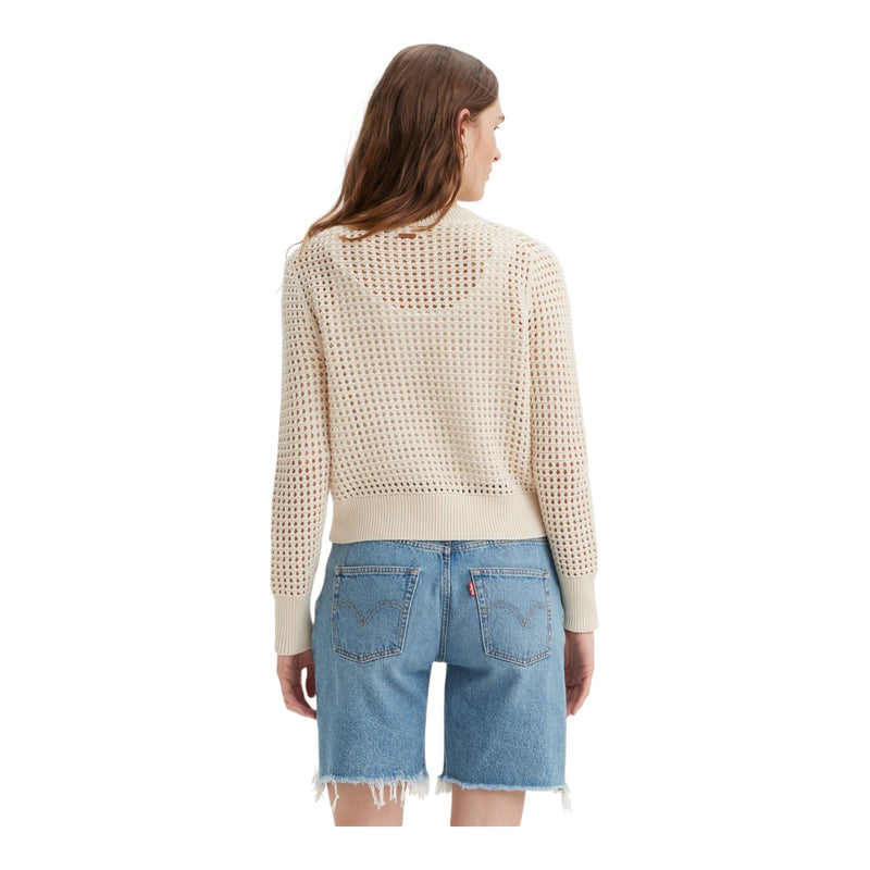 Maglie Donna Levi's - Superbloom Crochet Ls Caviar - Beige