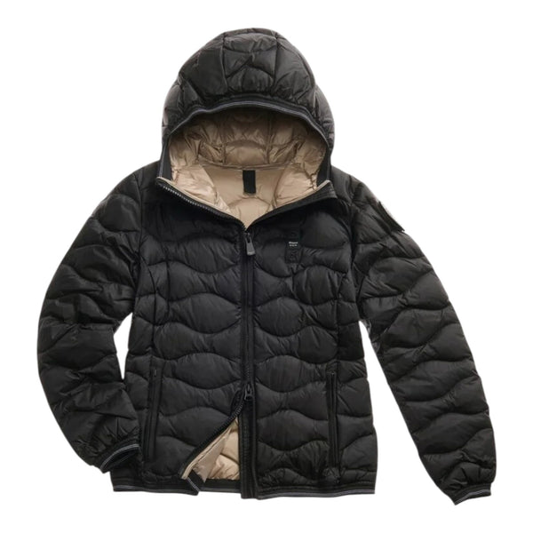 Piumini Donna Blauer - Camelia Wave Down Jacket - Nero