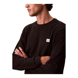 Maglie Uomo Calvin Klein - Ls Eu Badge 350Terry Cn Swtshrt - Nero