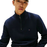 Felpe senza cappuccio Uomo Tommy Hilfiger - Essential Fleece 1/4 Zip - Blu