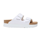 Sandali Donna Birkenstock - Arizona Platform white veg, Birko Flor - Bianco