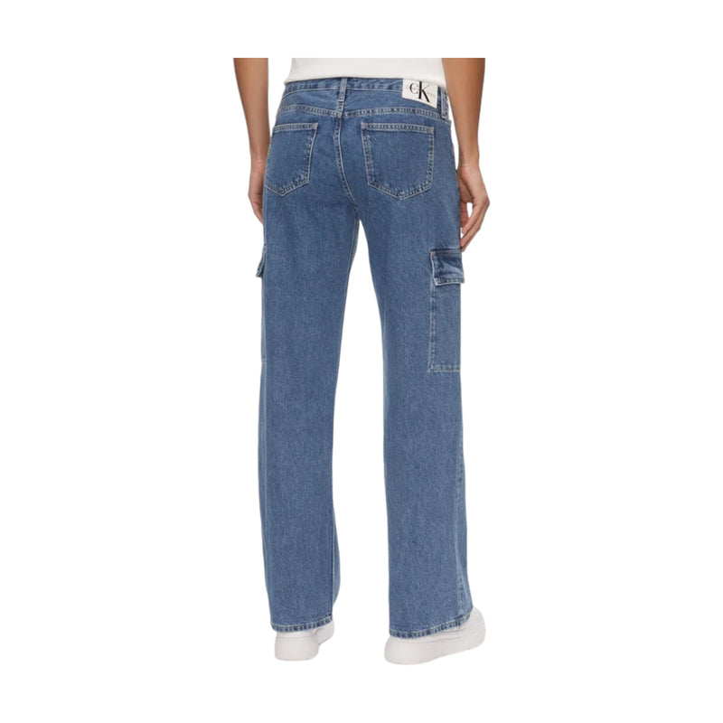 Jeans Donna Calvin Klein - Extreme Low Rise Baggy Cargo - Celeste