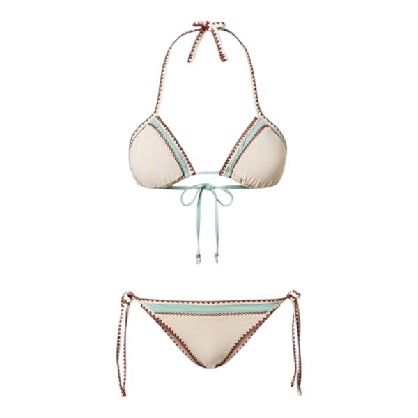 Coordinati Donna Twinset - Bikini (Triangolo Tendina+Tanga Lacci) - Beige