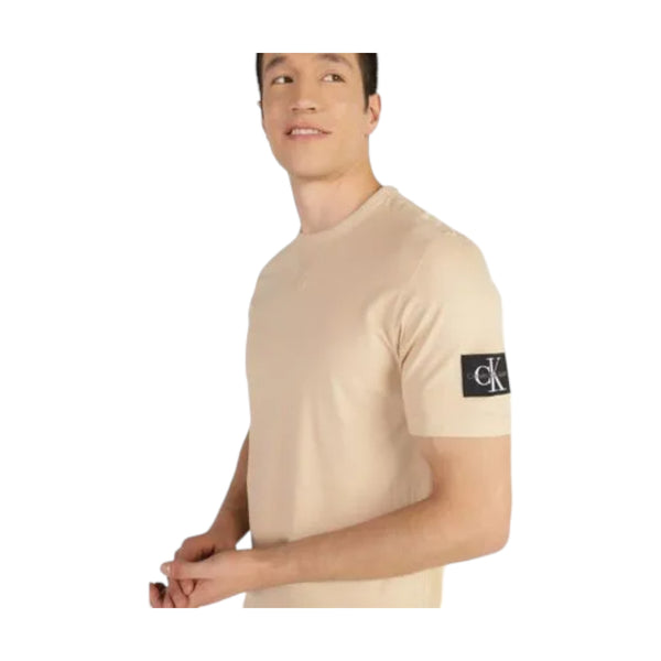 T-shirt Uomo Calvin Klein - Badge Regular Tee - Beige