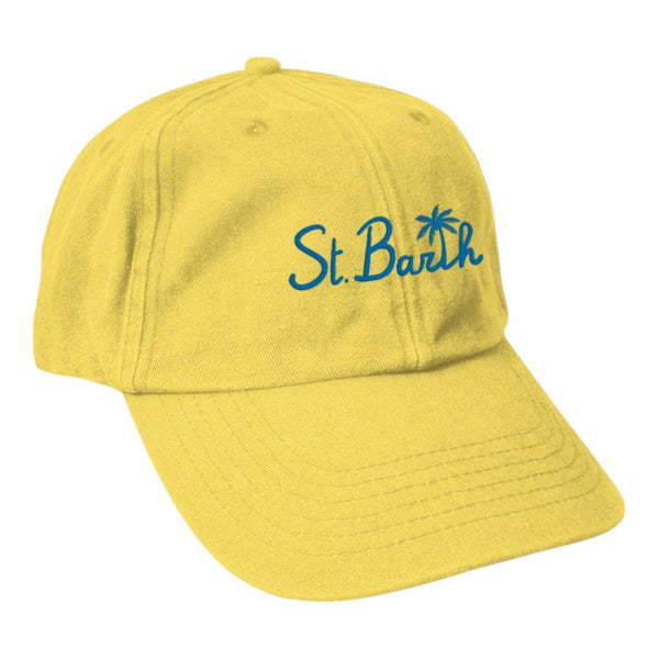 Cappelli e cappellini Ragazzo Mc2 Saint Barth - Peter Jr Seersucker Stripes 31Emb - Giallo