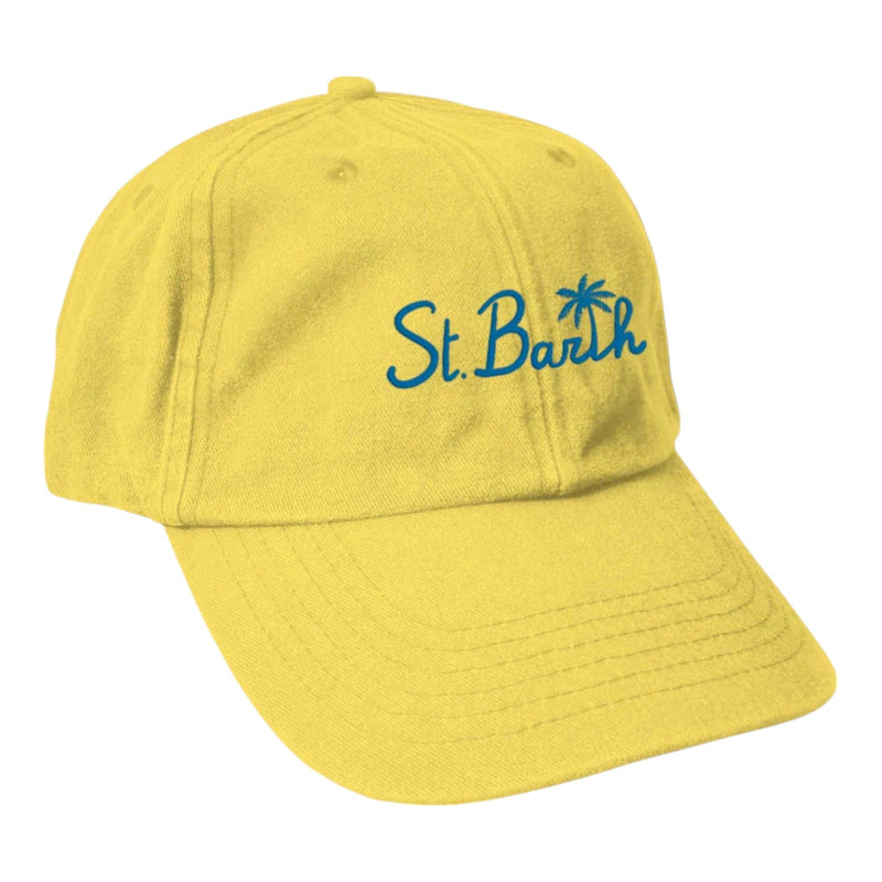 Cappelli e cappellini Ragazzo Mc2 Saint Barth - Peter Jr Seersucker Stripes 31Emb - Giallo