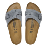 Sandali Donna Birkenstock - Oita Braided basalt gray, Suede Leather - Grigio