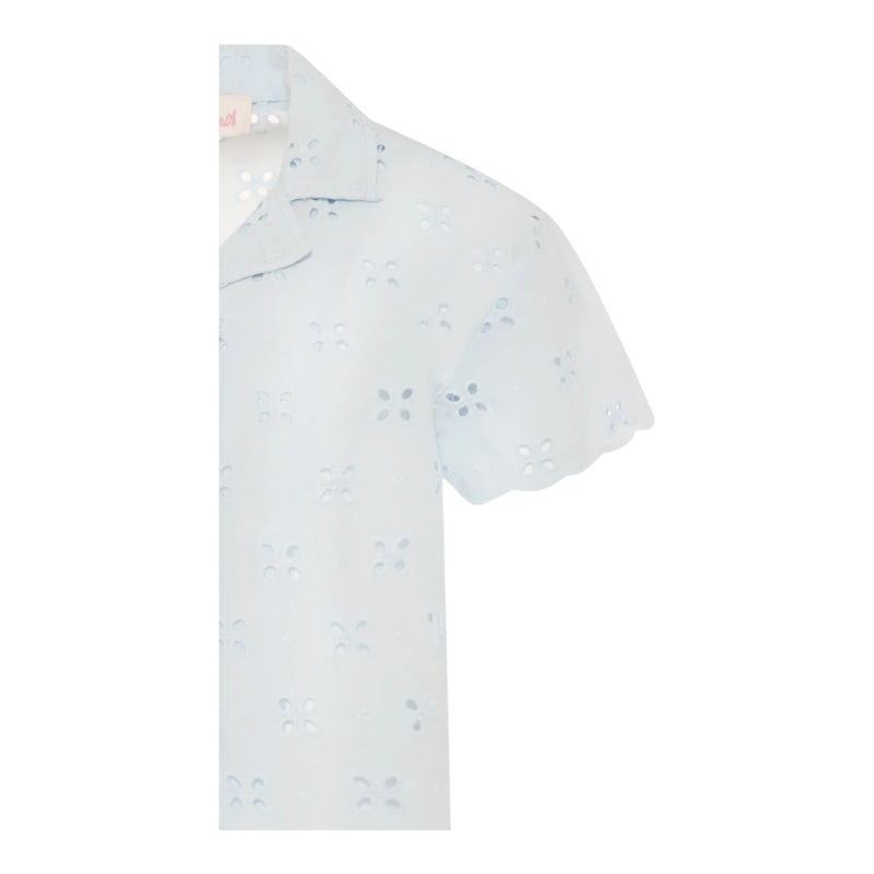 Camicie Bambina Mc2 Saint Barth - Terry Bowliing Shirt - Bianco
