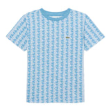 T-shirt Ragazza Lacoste - Lcb Monogram Print Tee - Azzurro