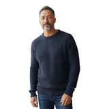 Maglioni Uomo Alpha Studio - Maglia Girocollo Perlata Nobel - Blu