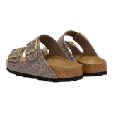 Sandali Donna Birkenstock - Arizona leo gray taupe, Synthetics - Fango