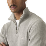 Maglioni Uomo Levi's - Hm Quarter Zip Sweater Duffel Bag Heathe - Grigio