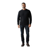 Maglioni Uomo Alpha Studio - Giro Rombi Aran Merinos Pesante - Nero