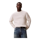 Maglie a manica lunga Uomo Calvin Klein - Ls Vertical Texture Cttn Crewnk - Panna