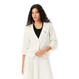 Cardigan Donna Lacoste - Pullover - Bianco