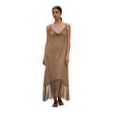 Vestiti casual Donna Sanctamuerte - Abito Lungo Jersey - Sabbia