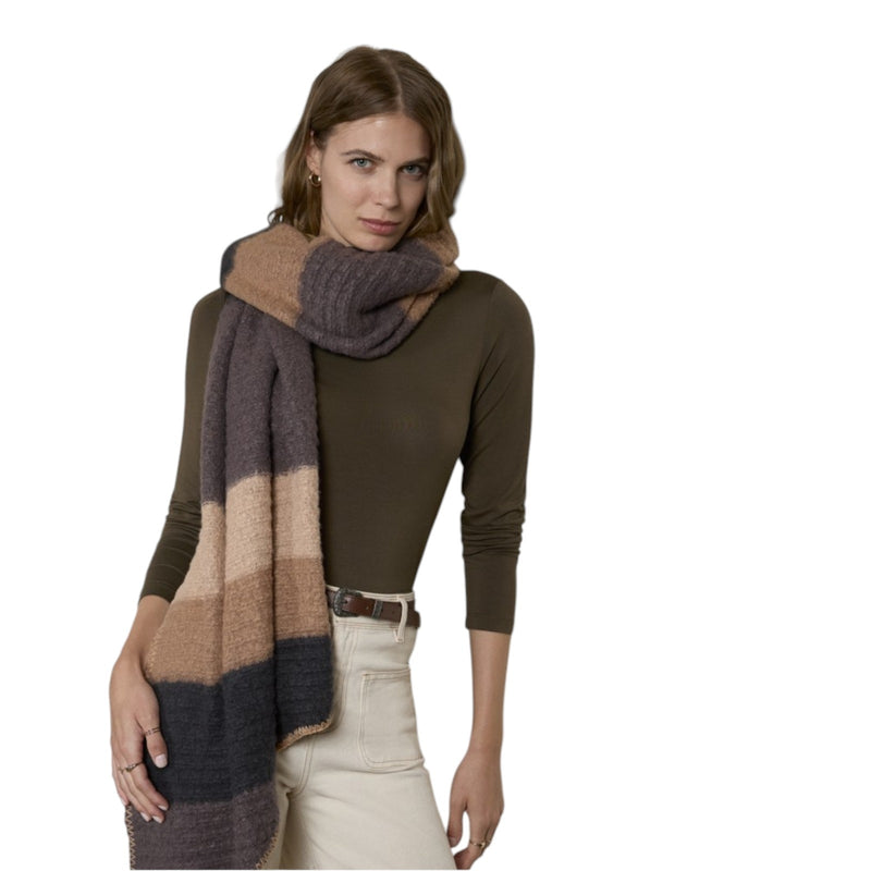 Sciarpe Donna Surkana - Sciarpa A Righe In Maglia - Multicolore