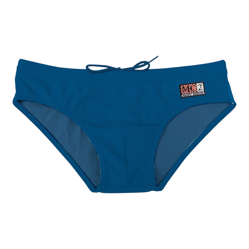 Slip e parigamba Uomo Mc2 Saint Barth - Cayo Lycra Printed Brief - Blu
