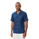 Camicie casual Uomo Tommy Hilfiger - Sorona Linen Camp Ss Rf 1/2 - Blu