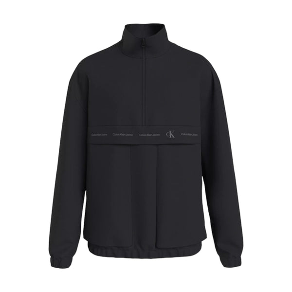 Giubbini Uomo Calvin Klein - Technical Logo Repeat Halfzip - Nero