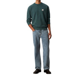Maglie Uomo Calvin Klein - Ls Ez Cotton Waffle Crwnk Swtr 9 - Verde