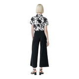 Pantaloni Donna Surkana - Pantalone dritto cropped - Nero