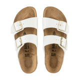 Sandali Donna Birkenstock - Arizona white, Birko Flor Patent - Bianco