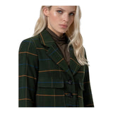 Giacche Donna Surkana - Blazer corto a quadri con fodera stampata - Verde