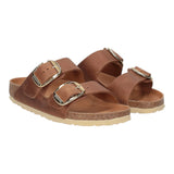 Sandali Unisex Birkenstock - Arizona Big Buckle Oiled Leather - Miele