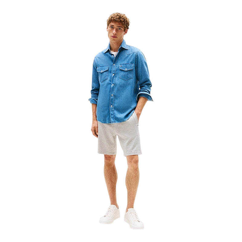 Camicie casual Uomo Tommy Hilfiger - Lightweight Denim Western Shirt - Azzurro