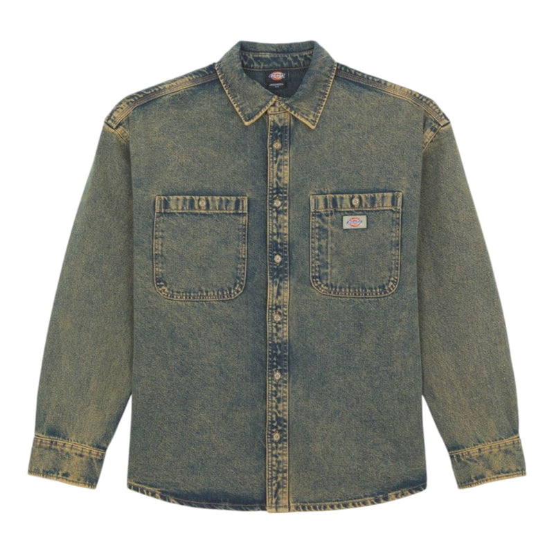 Camicie casual Uomo Dickies - Houston Ls Shirt - Verde