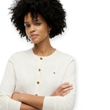 Cardigan Donna Tommy Hilfiger - Co Jersey Fine Gg C-Nk Ls Cardi - Avorio